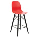 dams Strut multi-purpose stool with black oak 4 leg frame and black steel detail-10371