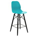 dams Strut multi-purpose stool with black oak 4 leg frame and black steel detail-10377