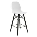 dams Strut multi-purpose stool with black oak 4 leg frame and black steel detail-10373