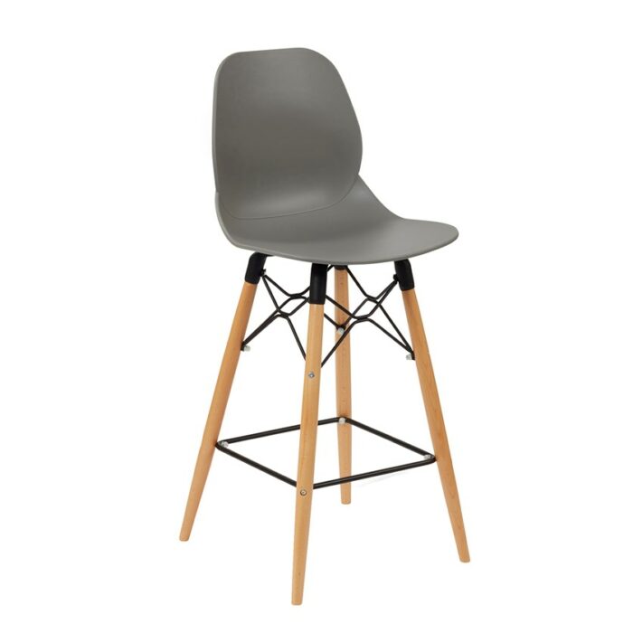 dams Strut multi-purpose stool with natural oak 4 leg frame and black steel detail-10385