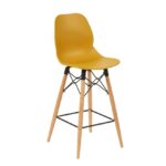 dams Strut multi-purpose stool with natural oak 4 leg frame and black steel detail-10380