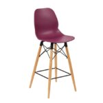dams Strut multi-purpose stool with natural oak 4 leg frame and black steel detail-10383