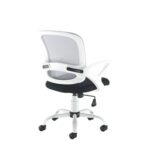 Dams Tyler mesh back operator chair - White & Grey-9406