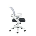 Dams Tyler mesh back operator chair - White & Grey-9405