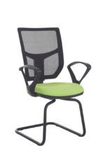 Dams Altino mesh back visitors chair with fixed arms-0