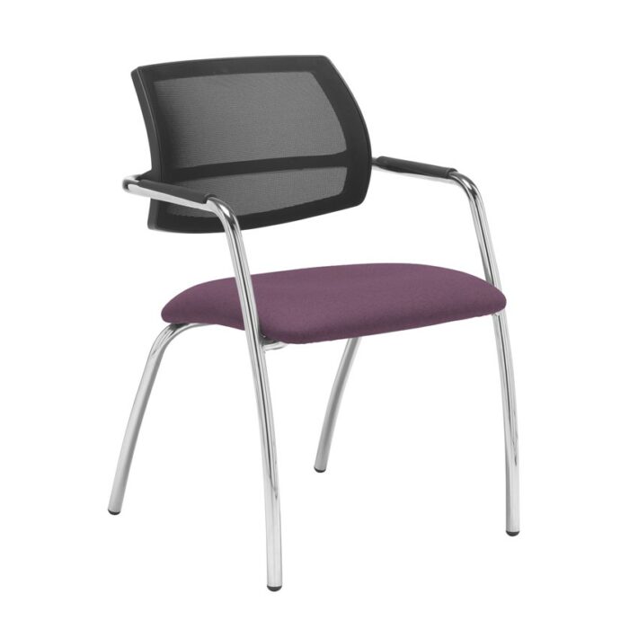 Dams Tuba 4 leg frame conference chair - Mesh Back-29063