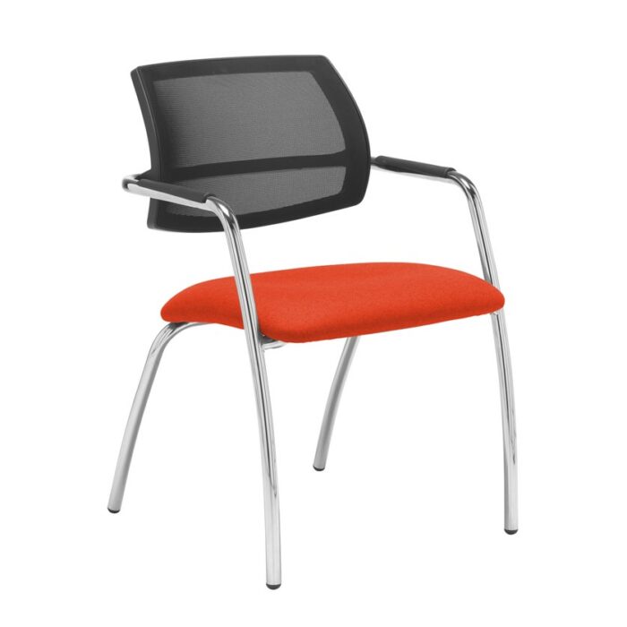 Dams Tuba 4 leg frame conference chair - Mesh Back-29068