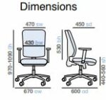 Dams Altino 2 lever high mesh back operators chair-9433