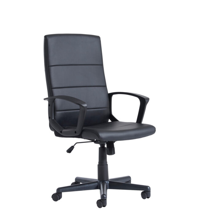 Dams Ascona high back managers chair - black faux leather-0