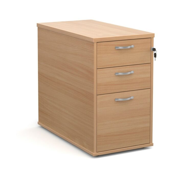 DAMS Desk high 3 drawer pedestal with silver handles 800mm deep-11536