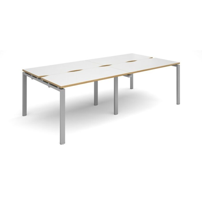 Dams Adapt II double back to back desks 2400mm x 1200mm-10039