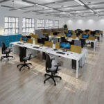 Dams Connex triple back to back desks -20611