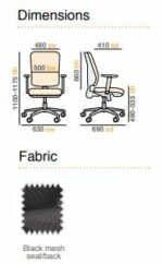 Dams Curva high back mesh chair-9431