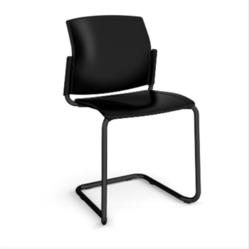 Dams Santana cantilever chair with plastic seat and back-0