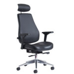 Dams Franklin high back 24 hour task chair - black faux leather-0