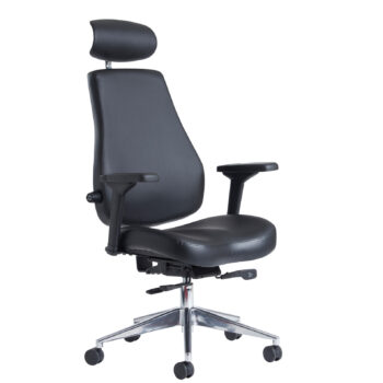 Dams Franklin high back 24 hour task chair - black faux leather-0