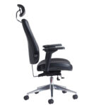 Dams Franklin high back 24 hour task chair - black faux leather-10544