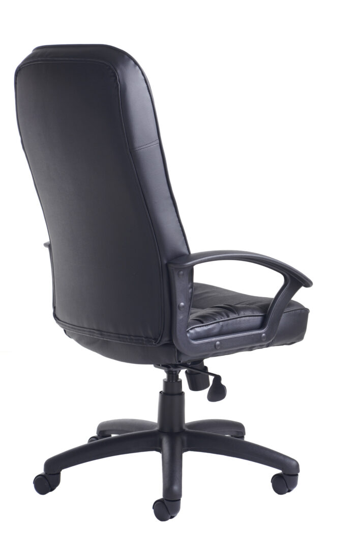 Dams King high back managers chair - black leather faced-10579