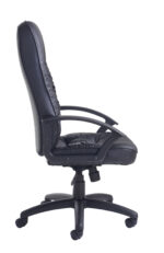 Dams King high back managers chair - black leather faced-10578