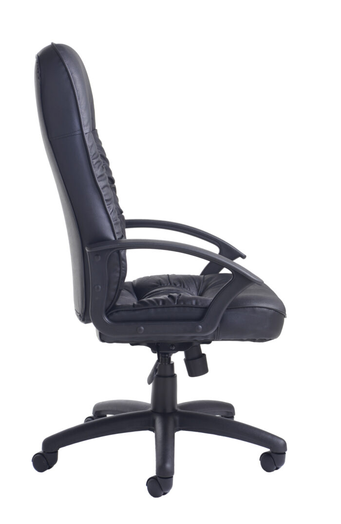 Dams King high back managers chair - black leather faced-10578