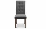 Julian Bowen Madrid Grey Velvet & Walnut Dining chair-10607