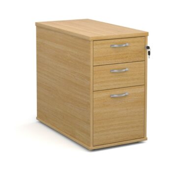 DAMS Desk high 3 drawer pedestal with silver handles 800mm deep-0