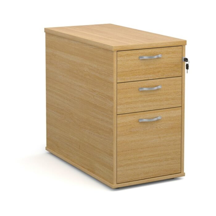 DAMS Desk high 3 drawer pedestal with silver handles 800mm deep-0