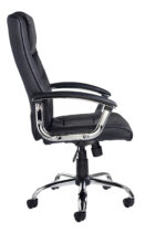 Dams Somerset high back managers chair - black leather faced-10572