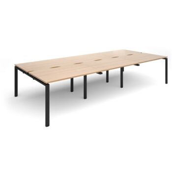 Dams Adapt II sliding top triple back to back desks 3600mm x 1600mm-0