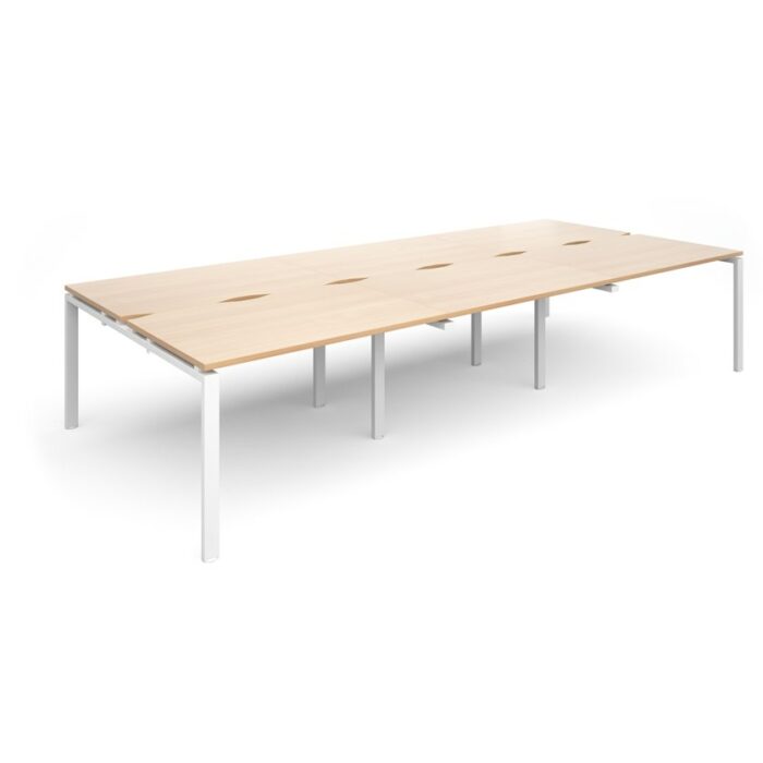 Dams Adapt II sliding top triple back to back desks 3600mm x 1600mm-10176