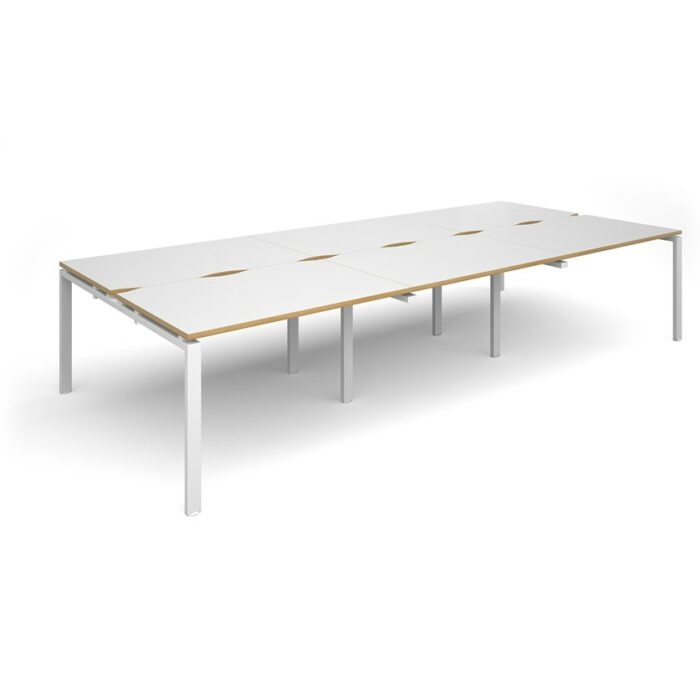 Dams Adapt II sliding top triple back to back desks 3600mm x 1600mm-10171
