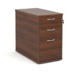 DAMS Desk high 3 drawer pedestal with silver handles 800mm deep-11537