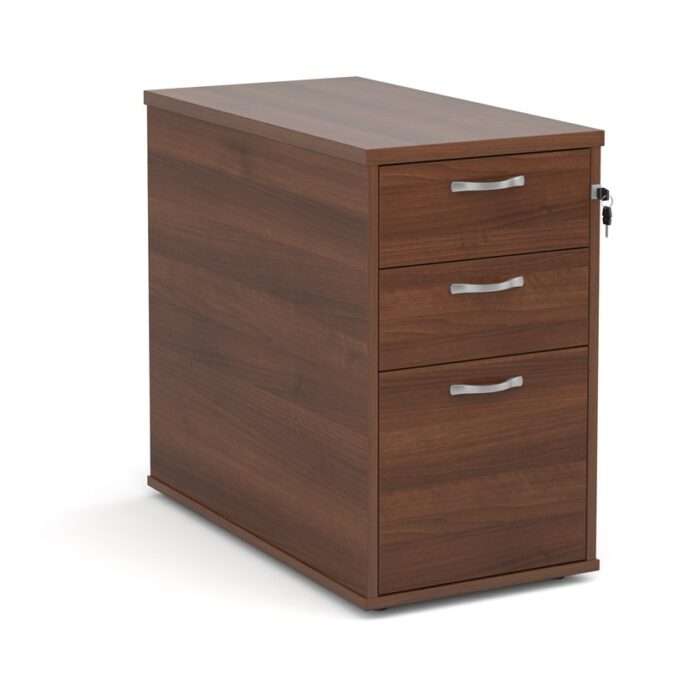 DAMS Desk high 3 drawer pedestal with silver handles 800mm deep-11537