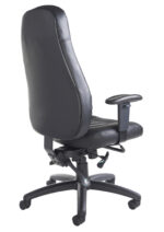 Dams Zeus high back 24hr task chair - black faux leather-10527