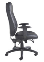 Dams Zeus high back 24hr task chair - black faux leather-10528