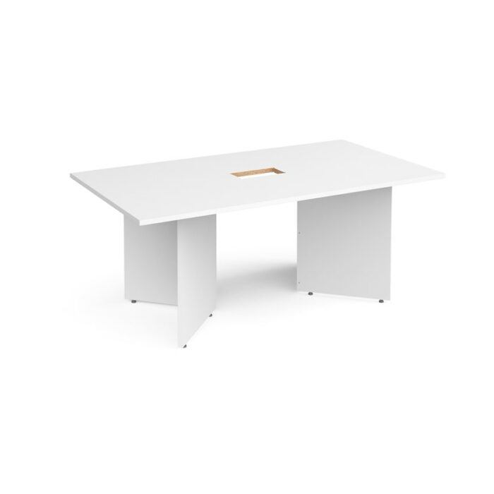 DAMS Arrow head leg rectangular boardroom table 1800mm x 1000mm-34226