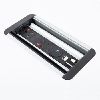 DAMS Eclipse in-table rollover power module 2 x UK sockets, 1 x TUF (A&C connectors) USB charger, 1 x RJ45 vsocket, 1 x HDMI socket-0
