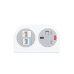 DAMS Phase multi-surface power module 1 x UK socket, 2 x RJ45 sockets-0