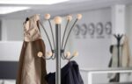 DAMS Coat & umbrella stand with 8 coat hooks and 8 umbrella hooks 1780mm high-11724
