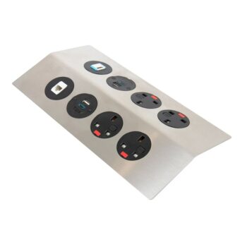 DAMS Tholus in-table power module 4 x UK sockets, 2 x TUF (A&C connectors) USB charger, 1 x RJ45 socket, 1 x HDMI socket -0