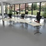 DAMS Semi circular folding leg table-12712