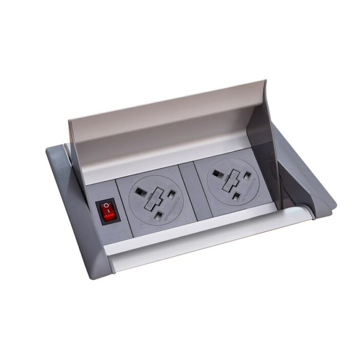 DAMS Aero fliptop in-table power module 2 x UK sockets-0
