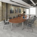 DAMS Circular radial leg meeting table-12940