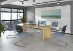 DAMS Arrow head leg radial end boardroom table-12407