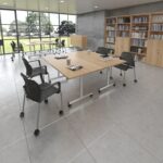 DAMS Semi circular fliptop meeting table-12535