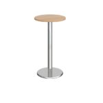 DAMS Pisa circular poseur table with round chrome base-13106