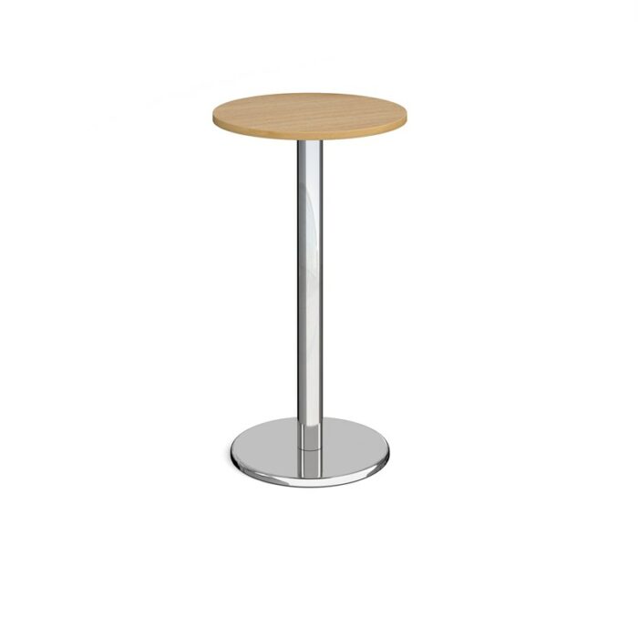 DAMS Pisa circular poseur table with round chrome base-13098