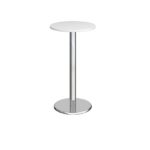 DAMS Pisa circular poseur table with round chrome base-0