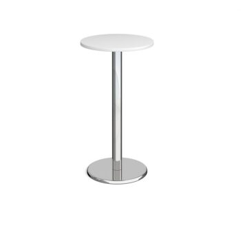 DAMS Pisa circular poseur table with round chrome base-0