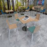 DAMS Pisa circular coffee table with round chrome base-13125